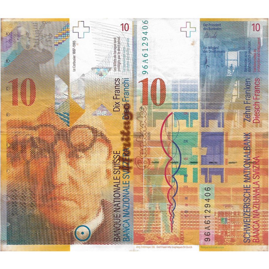 Mata Uang Switzerland 10 Francs 1995 - 2013