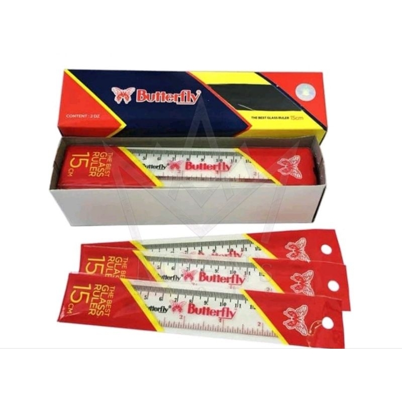 

Penggaris Butterfly 15cm per pcs