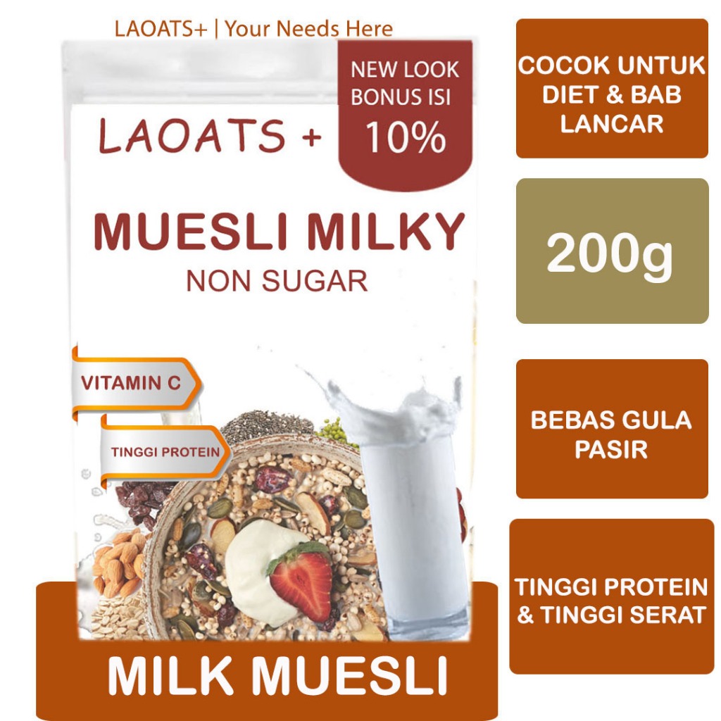 

Muesli Milk Laoats Non Sugar (200g)