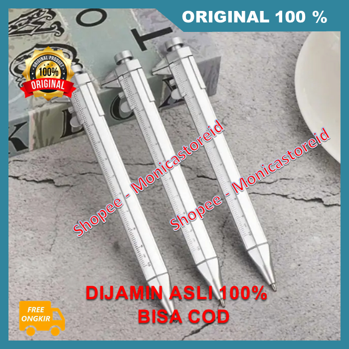 

BELI 1 GRATIS 1 Pulpen Sigmat Multifungsi Pen Penggaris Jangka Sorong Hitam 100% ORIGINAL