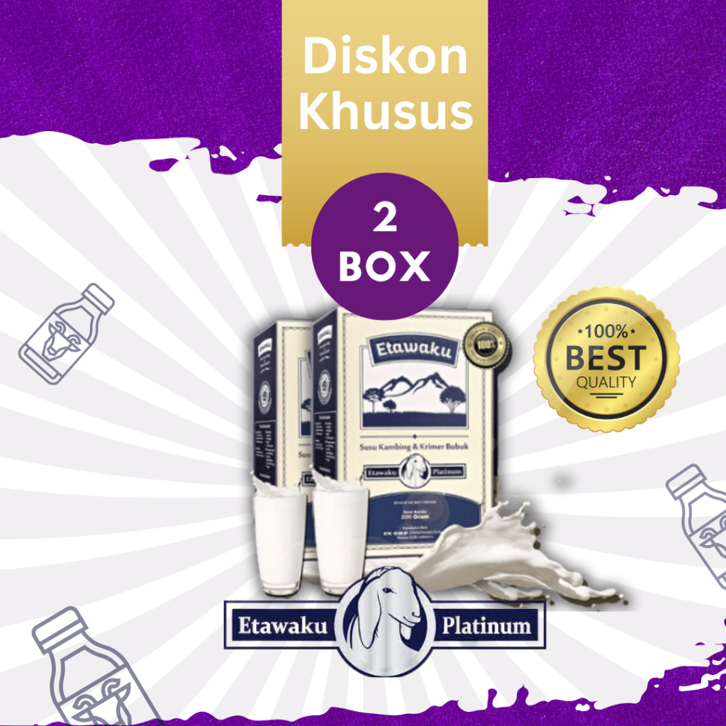 

[Paket 2 BOX] ETAWAKU PLATINUM Bebas Sesak Nafas - Susu Kambing & Krimer Bubuk - Etawa ORIGINAL
