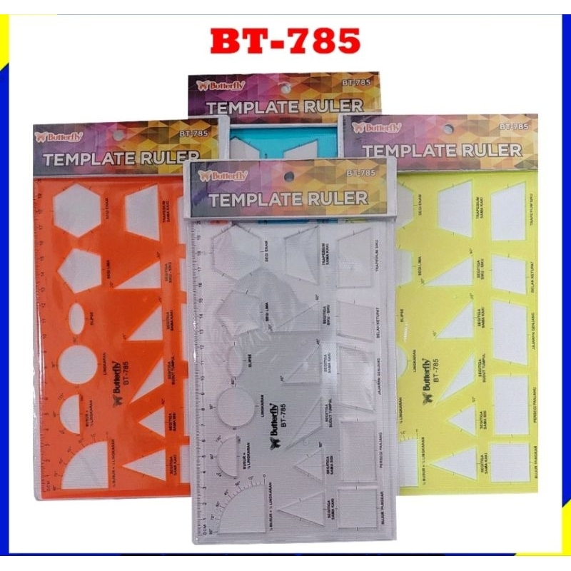 

Penggaris Butterfly Template BT-785