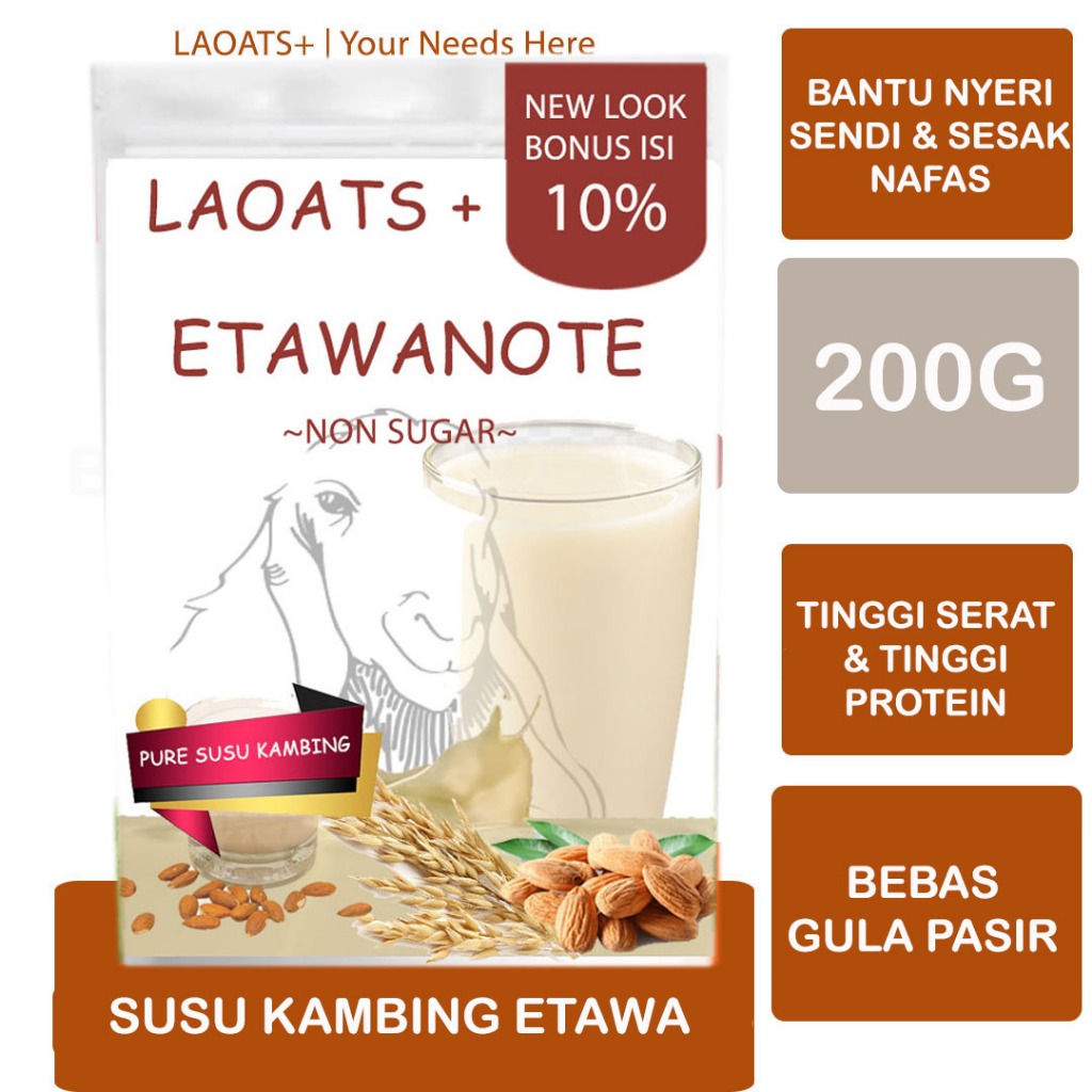 

Susu Etawa Laoats Non Sugar (200g)