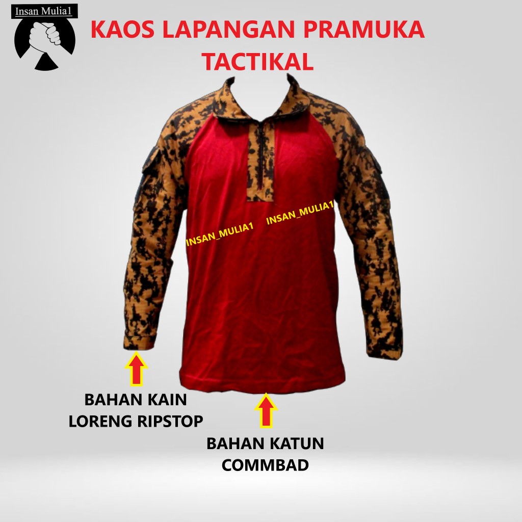 Baju Lapangan Pramuka Kaos Tactical Loreng Pramuka