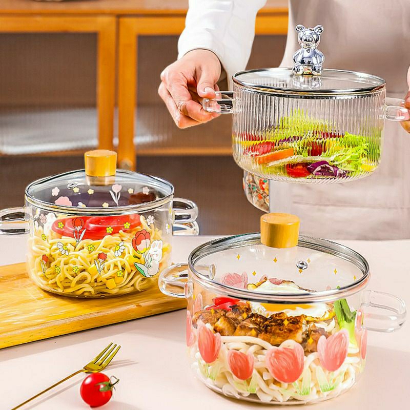 Panci Kaca Tahan Panas / Anti Api / Kaca Borosilicate