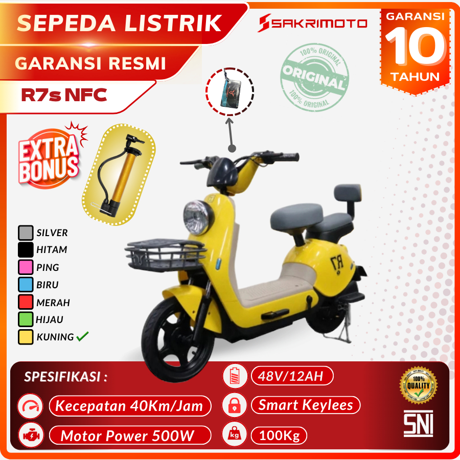 Sepeda Motor Listrik UWINFLY R7S RF7 REDFISH 7 Electric Bike 500 watt