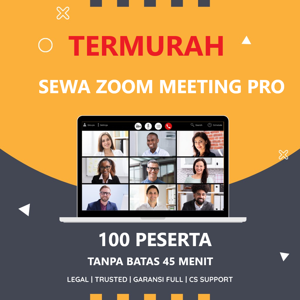 SEWA HARIAN / UPGRADE ZOOM MEETING PRO 100 PESERTA 1 BULAN ANTI DISABLED FULL GARANSI