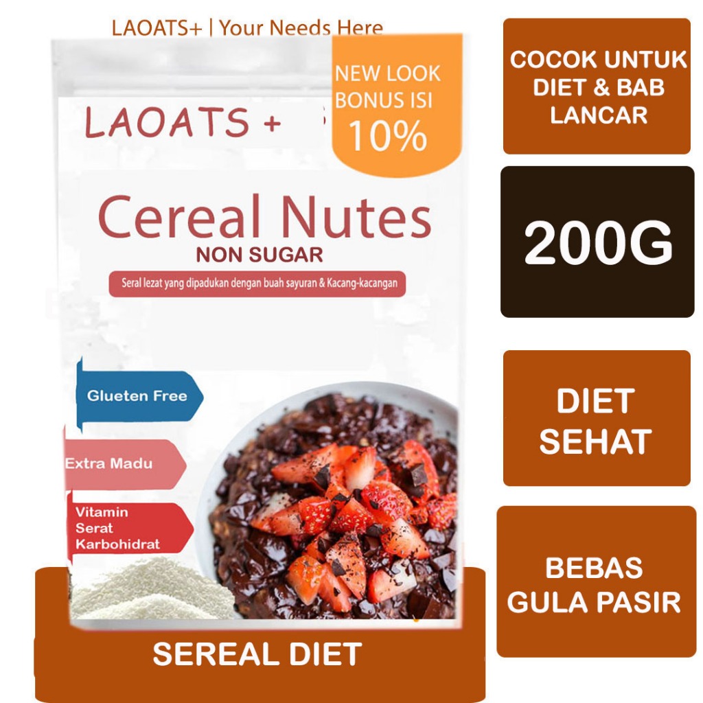 

Makanan Diet Laoats Sereal Non Sugar (200g)
