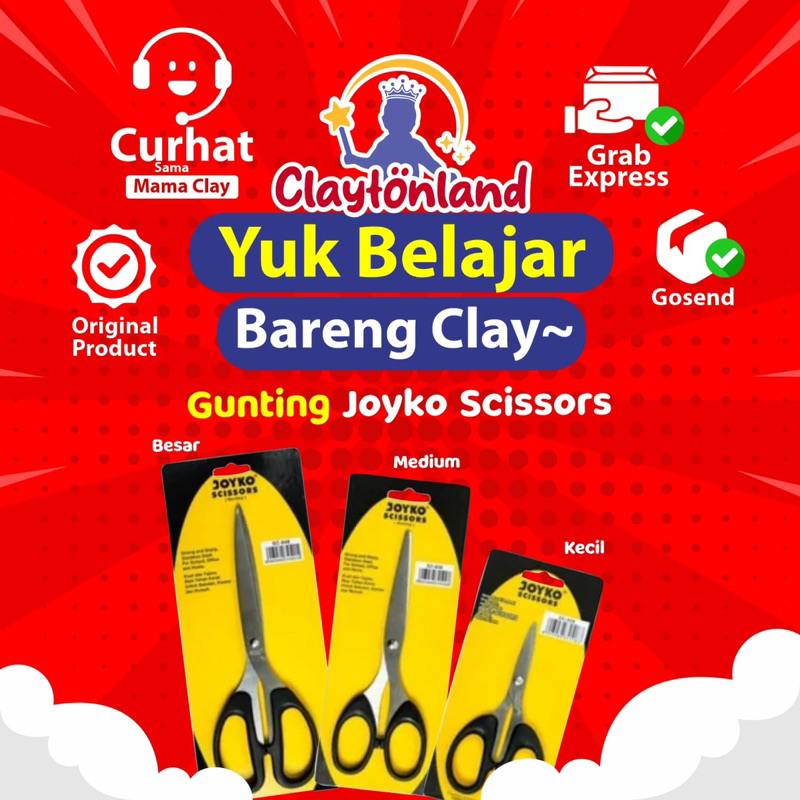 

Gunting Scissors Joyko SC 828 ~ 848 / Gunting Kecil Tanggung Besar Joyko