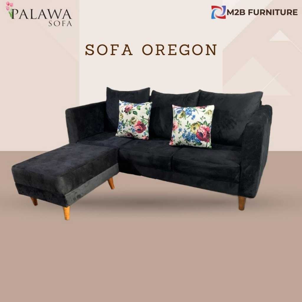 Sofa Minimalis L Dapat Free Meja tamu Kaca