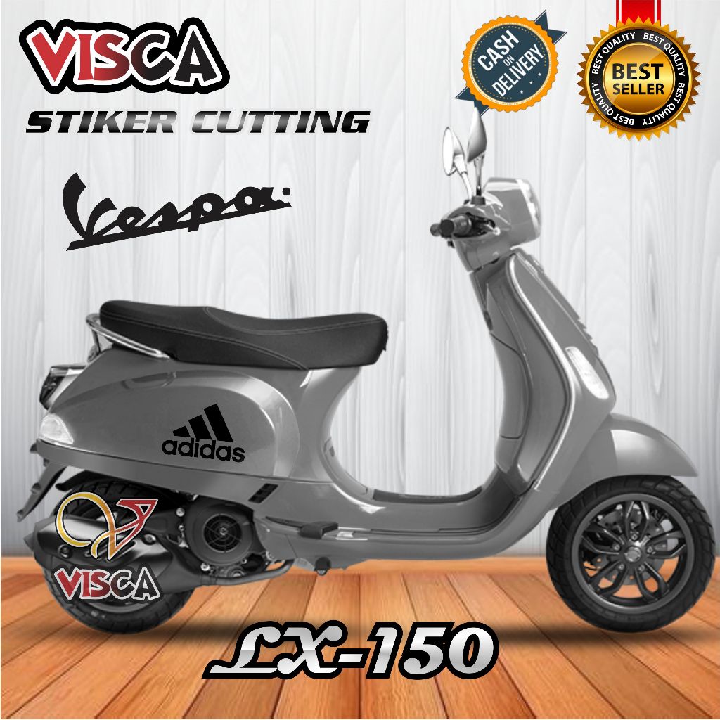 Stiker Cutting Vespa Matic - Stripig Vespa LX-150 Variasi Adidas