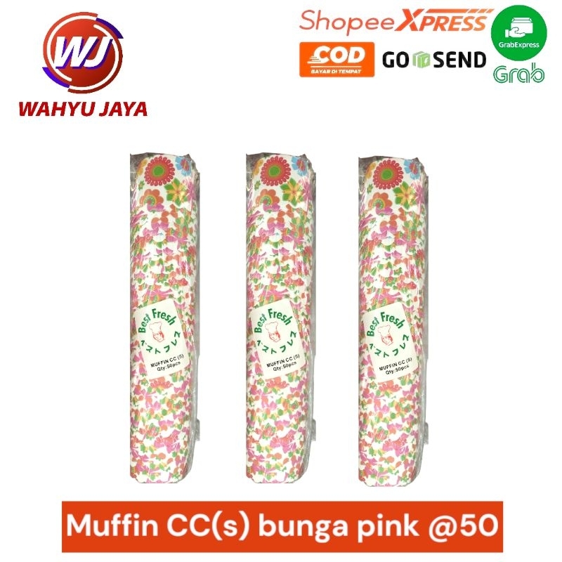 

Muffin CC (s) bunga pink @50