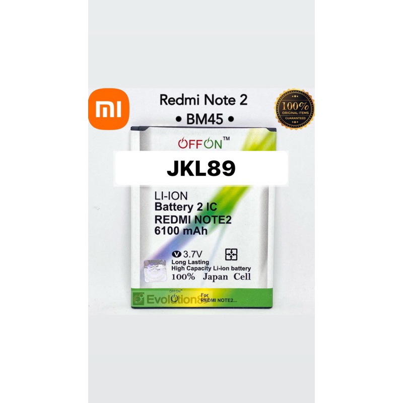 BATERAI DOUBLE POWER XIAOMI BM45 / XIAOMI NOTE 2 BATRE BM 45