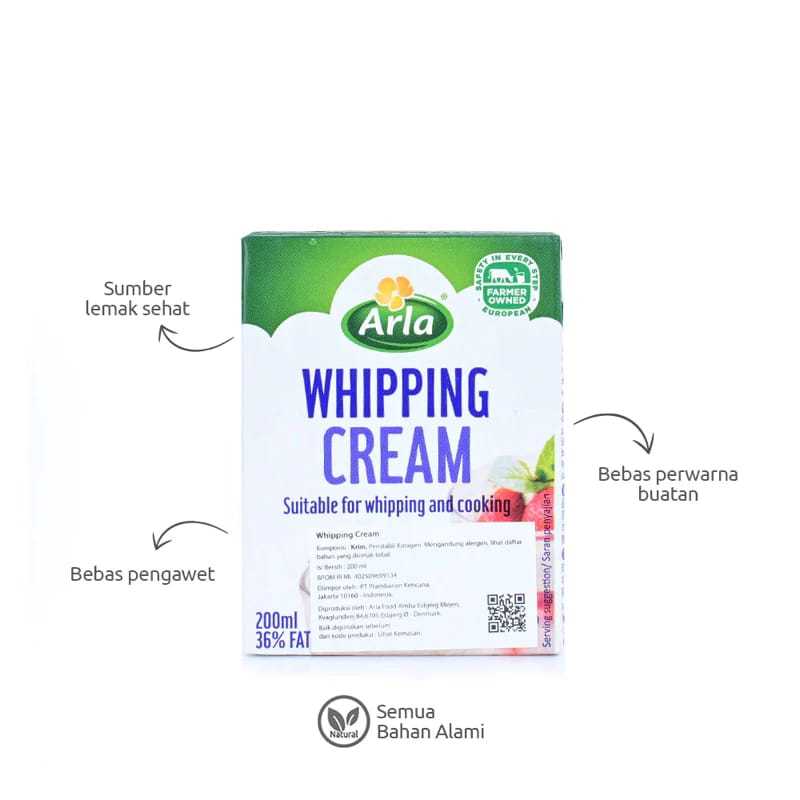

[Whispers] WHIPPING CREAM ARLA 200ML // WHIP CREAM HALAL 1lt // CLASSIC CREAM CHEESE 150gr