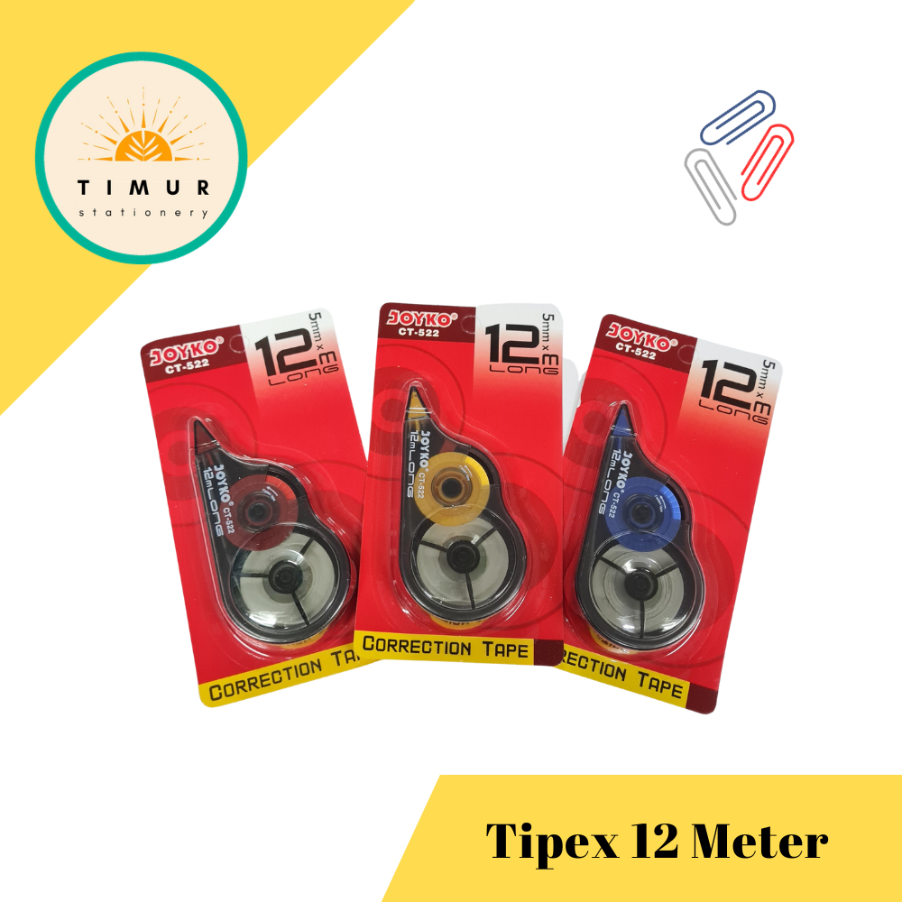 

Correction Tape / Tipex Kertas Joyko CT-522 12 Meter per PC