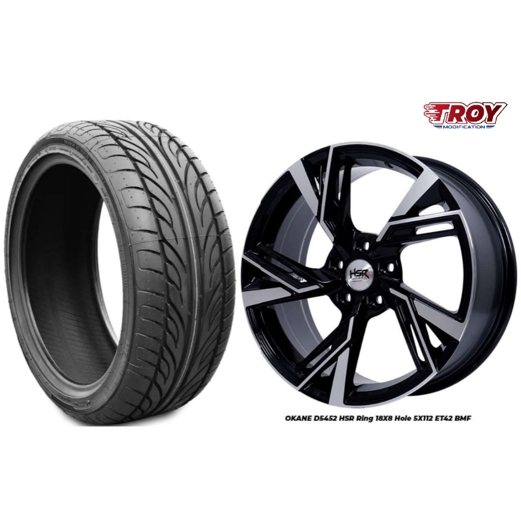 Paket Velg,Ban Ring 18 HSR OKANE H5x112 FORCEUM HENA 225 50 R18 Mercy,Innova,Rush,Terios dll