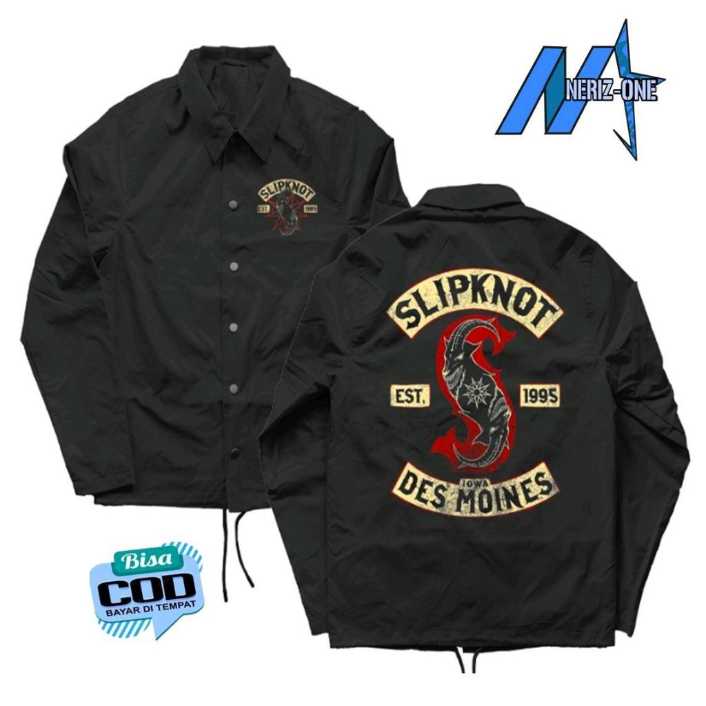 COACH JACKET BAND METAL SLIPKNOT | JACKET WINDBREAKER PARASUT ANTI AIR PRIA WANITA