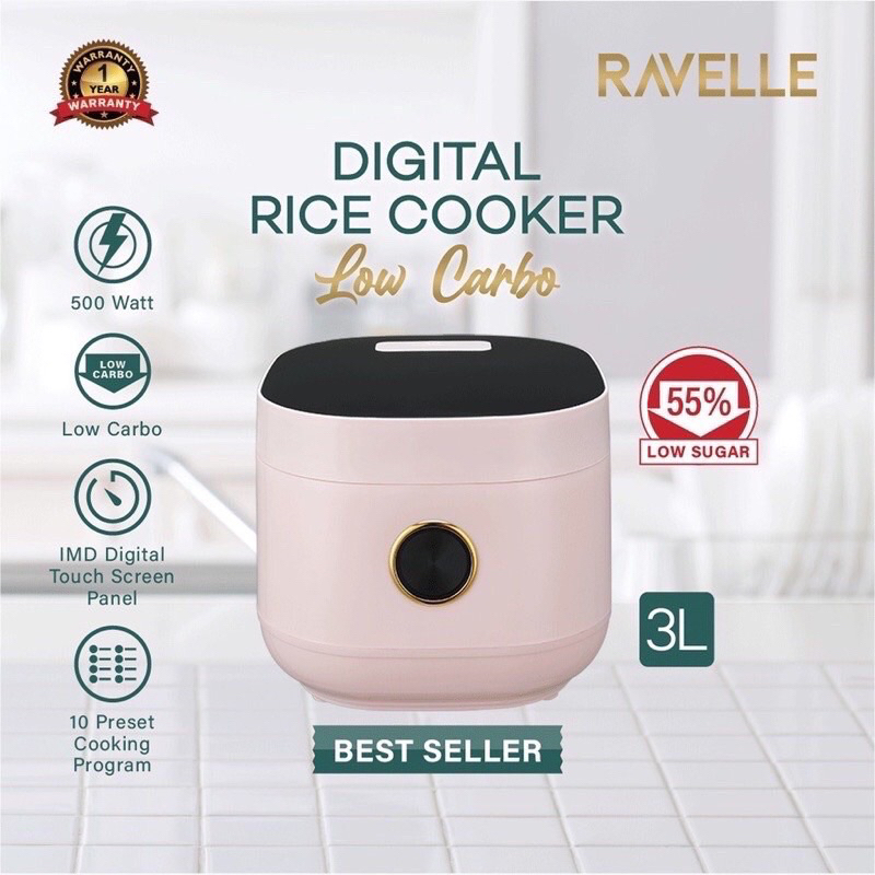Digital Rice Cooker Low Carbo Ravelle
