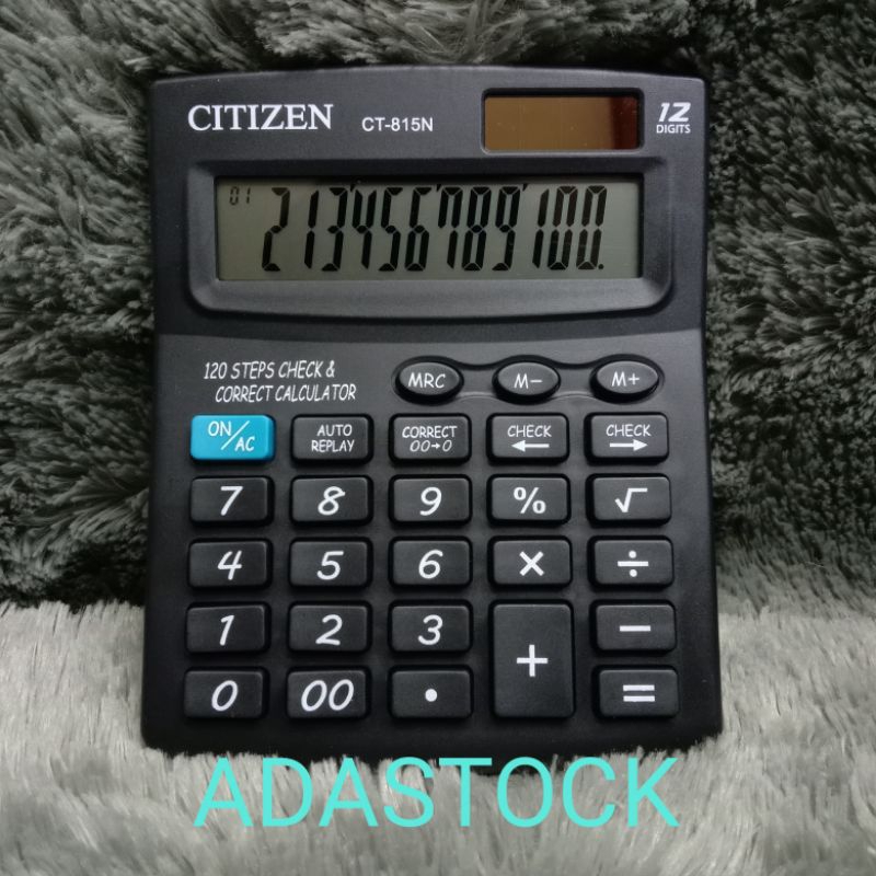 

kakulator meja dagang sedang citizen ct-815n,12 digit