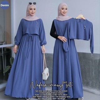 GAMIS WANITA SET// Nafisa Maxy Set 2in Bahan cringkle Airflow