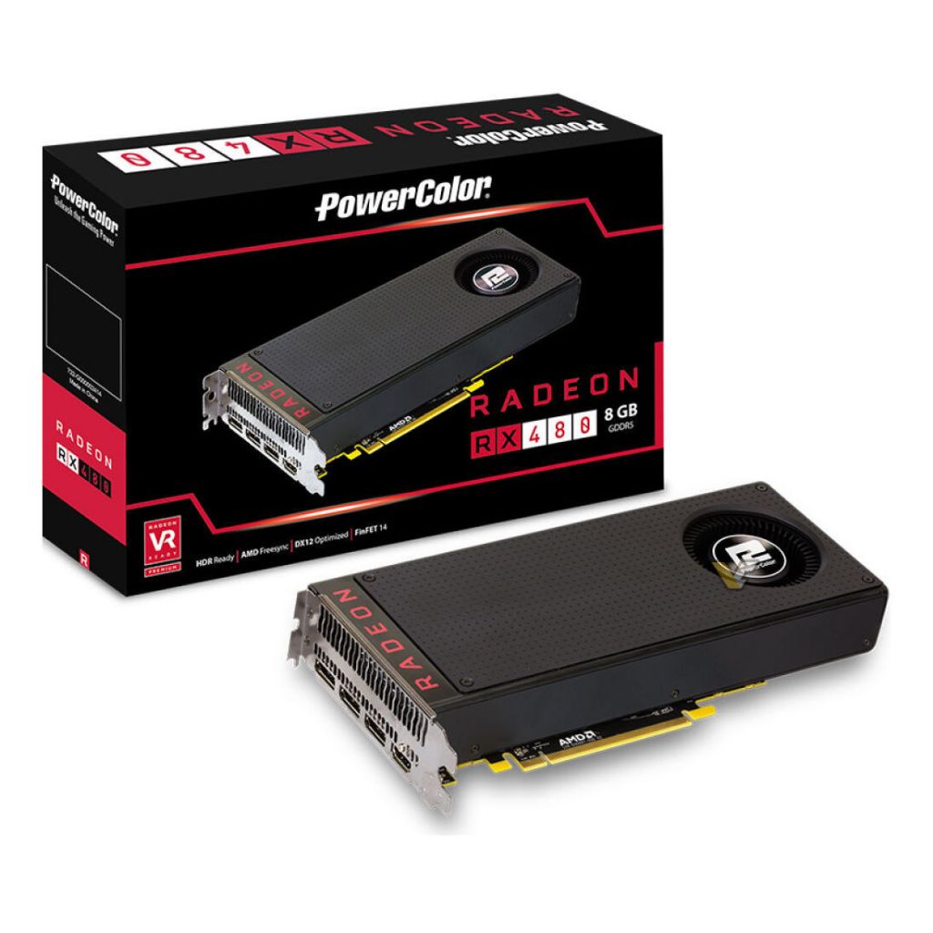 PowerColor AMD Radeon RX 480 8 GB GDDR5 Reference Single Fan