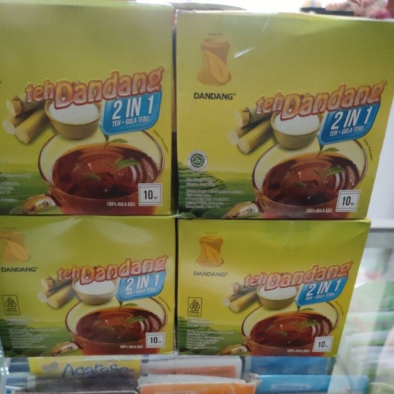 

Teh Dandang 2 in 1 (teh+gula tebu) 1)isi 10renceng
