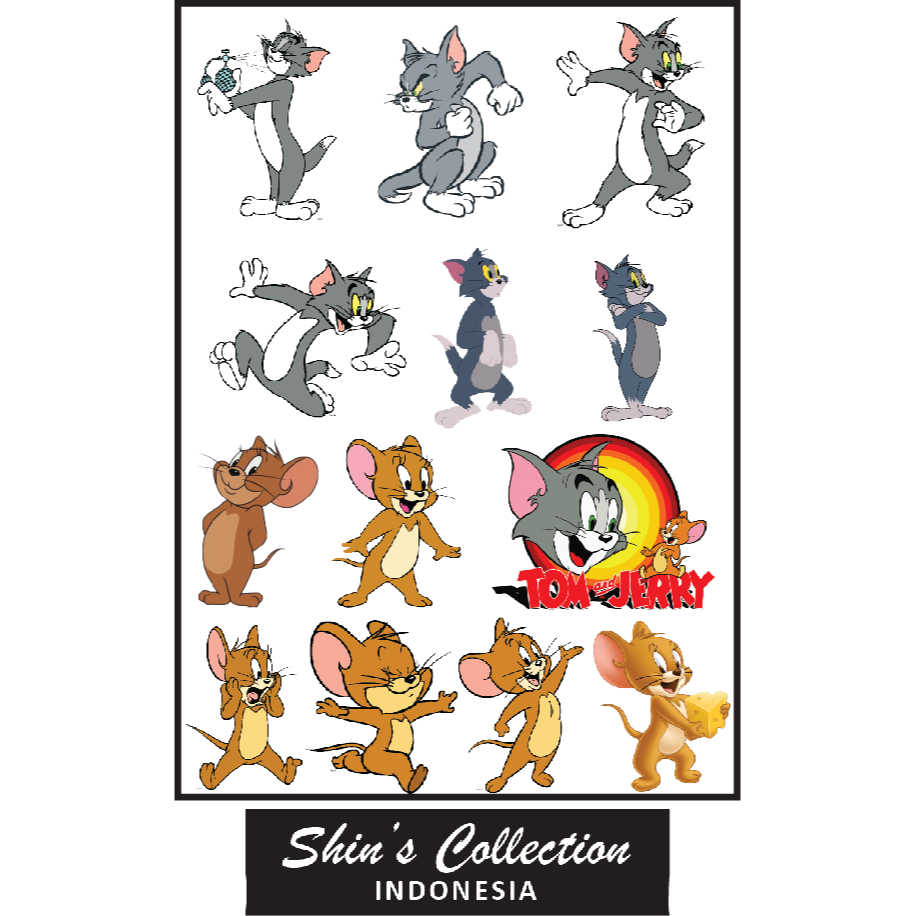 

Sticker stiker murah anti air transparan Tom and Jerry 1 pc
