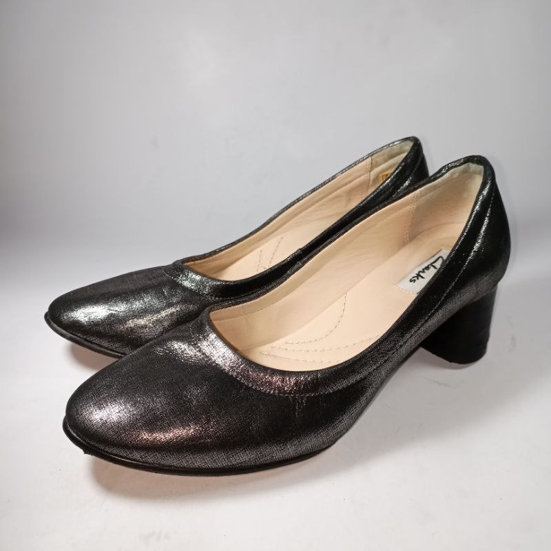 Clarks original leather heels woman shoes