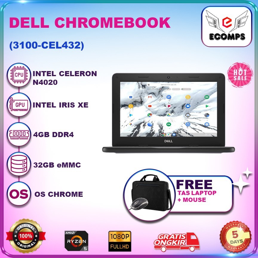 DELL CHROMEBOOK 3100 N4020 4GB 32GB CHROME OS 11.6