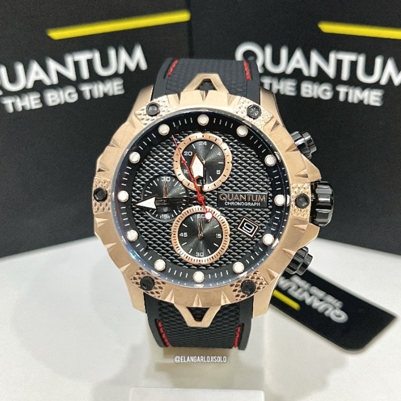 JAM TANGAN PRIA QUANTUM HNG957.451 RUBBER ORIGINAL
