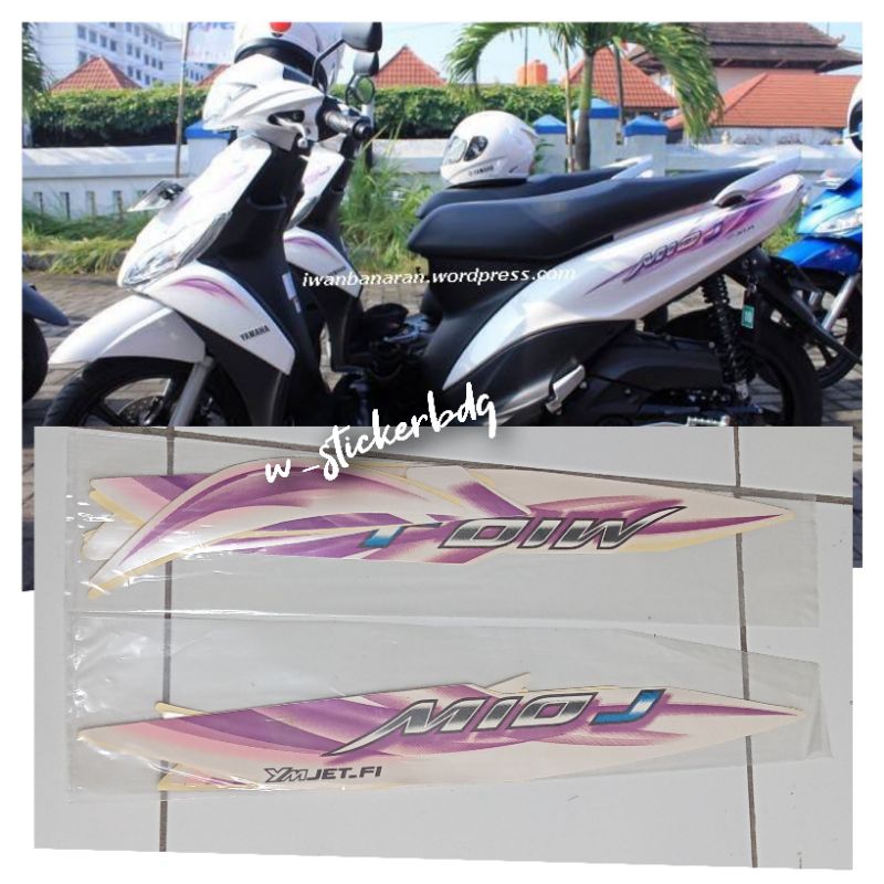 Striping Lis Bodi Yamaha Mio J 2012 2012 Putih