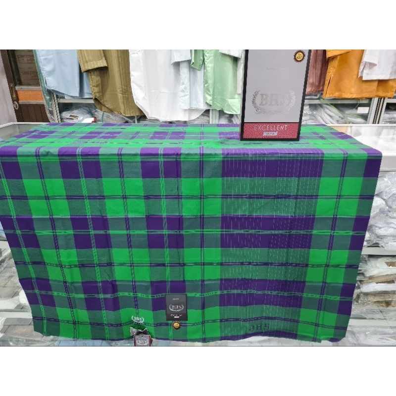Sarung BHS Jadoel Excellent Full Mesres Silver Motif Kotak KDT Kombinasi KBS KKR KES