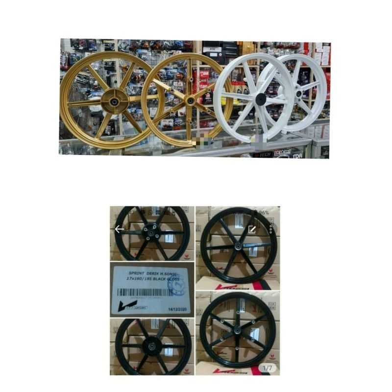 VELG RECING ROSSI DERIK SONIC UK 160/185-17