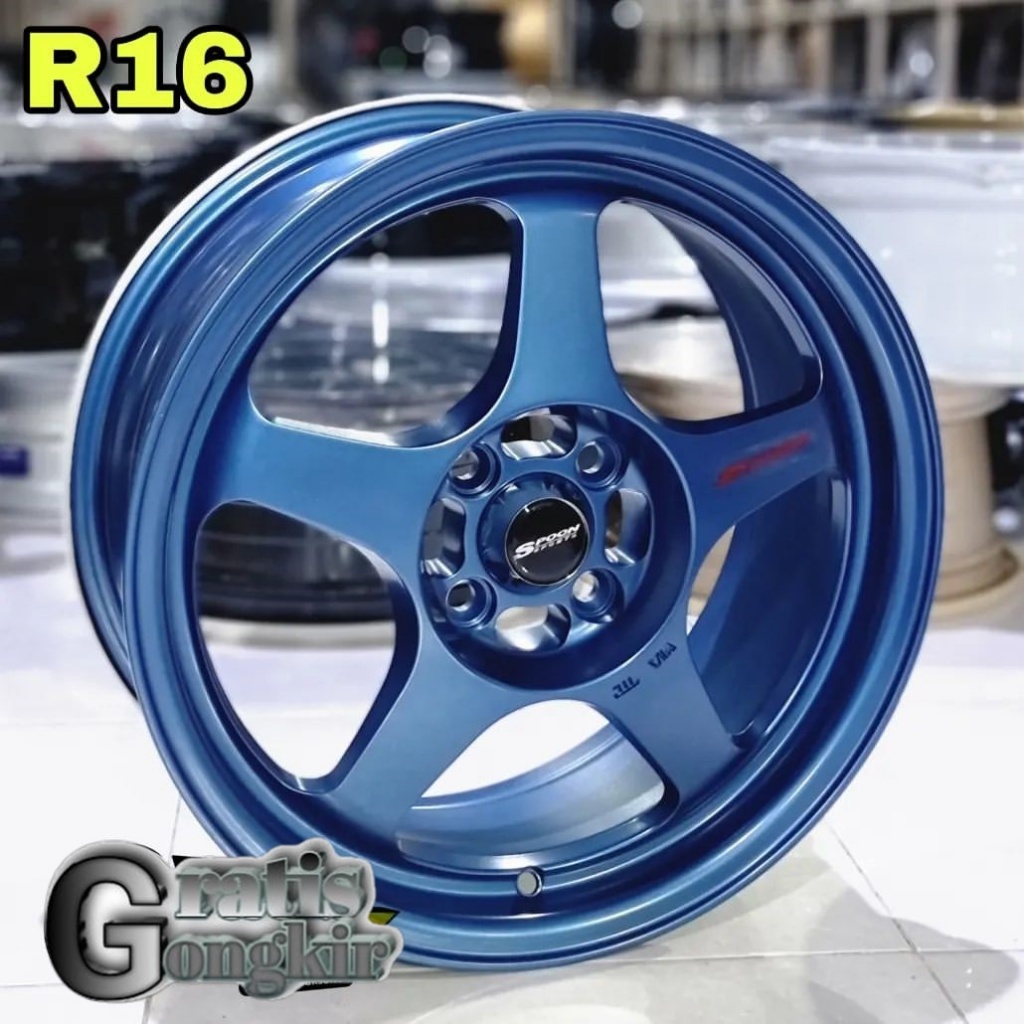 velg Spoon ring 16 Pcd.4x100 velg mobil racing jazz mobilio yaris brio calya freed dll
