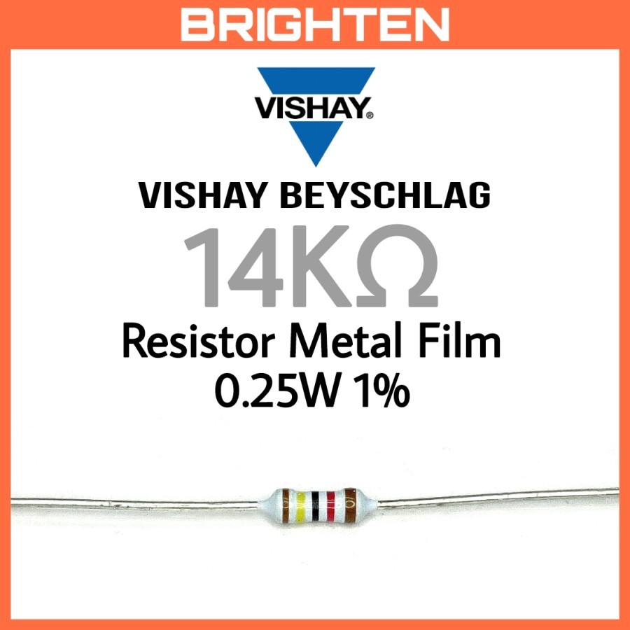 VISHAY BEYSCHLAG 14Kohm 14 Kohm 14K 0.25W 1% Resistor Metal Film