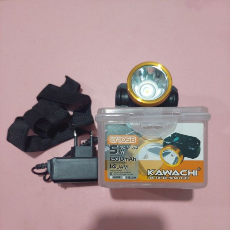 senter kepala kawachi ly-105b kuning dan putih