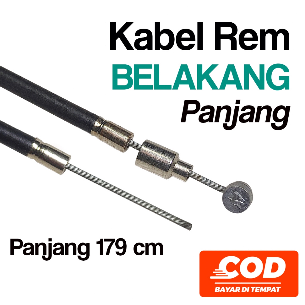 Kabel Rem Tali Oler Belakang Panjang Sepeda Anak Dewasa BMX Mini Jengki MTB Lipat 179 cm VERON