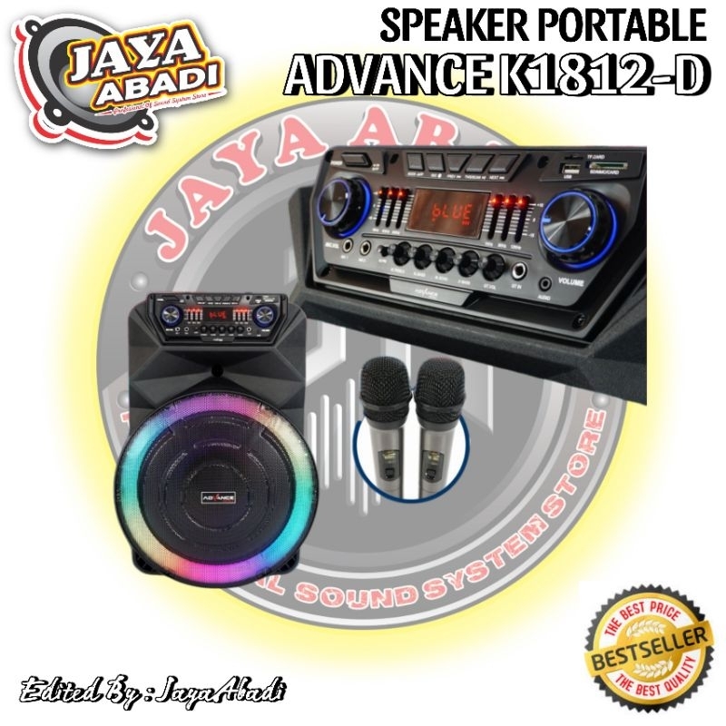 SPEAKER PORTABLE 18 INCH ADVANCE K1812-D ORIGINAL