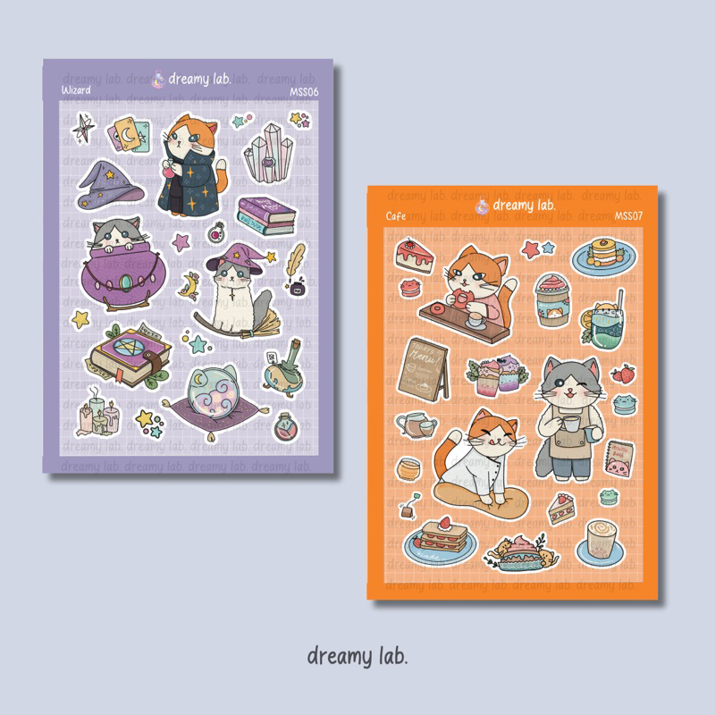 

Dreamy Lab Sticker Sheet - Holo Sticker Deco & Journal