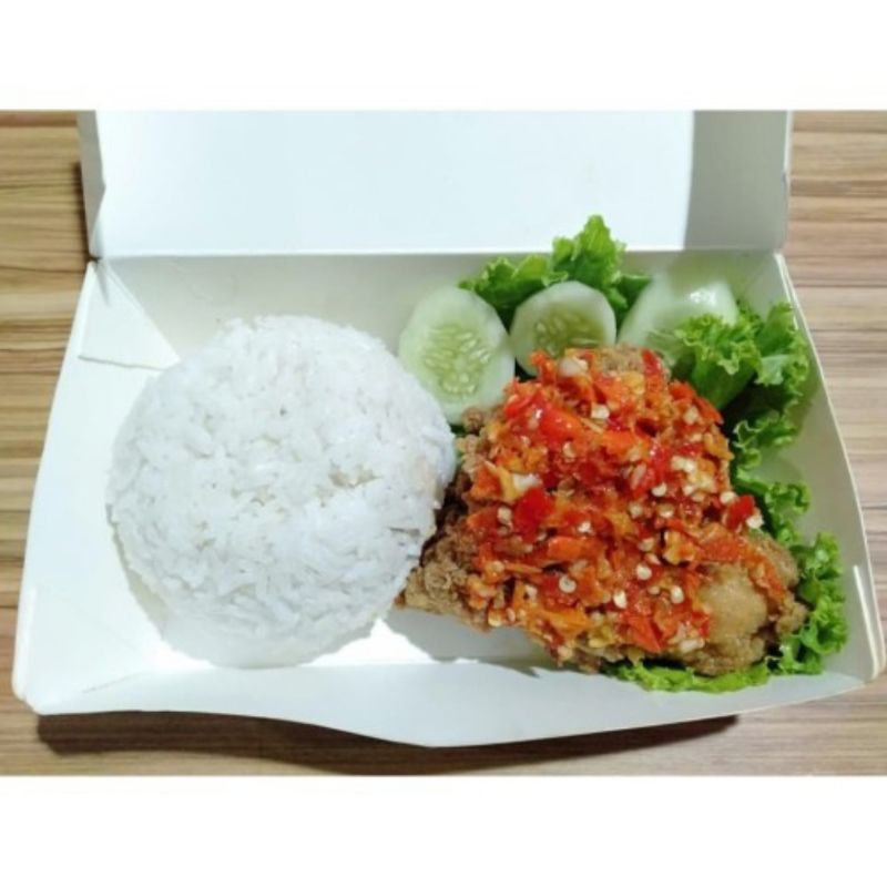 

nasi kotak ayam geprek sambal bawang paket Jumat berkah isi 10