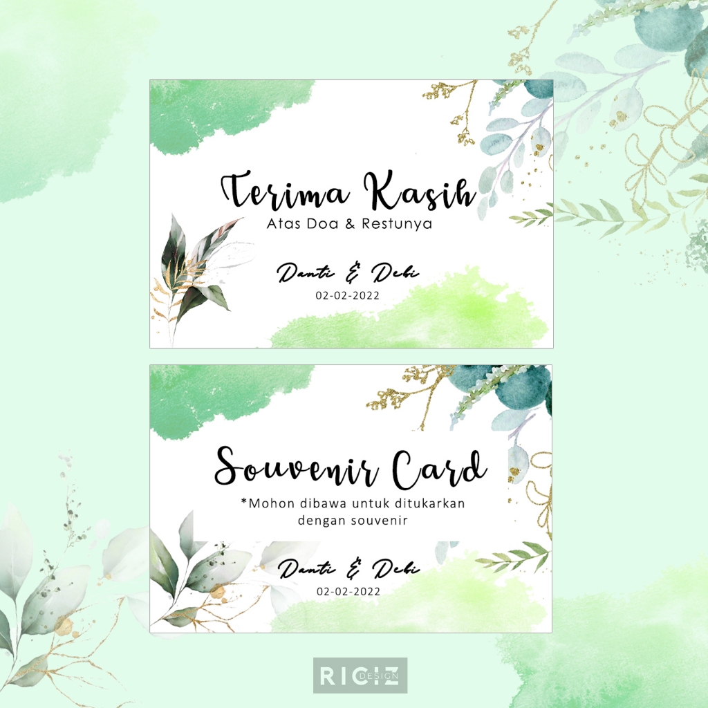 Hangtag / Label Souvenir Pernikahan / Kartu Ucapan Terimakasih