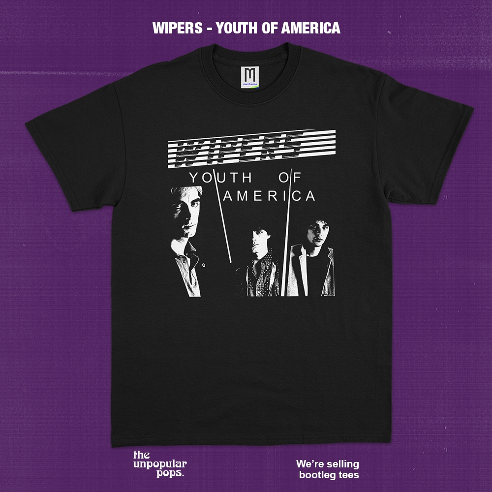 Kaos T-Shirt Baju Band Punk The WIPERS - YOUTH OF AMERICA Hardcore