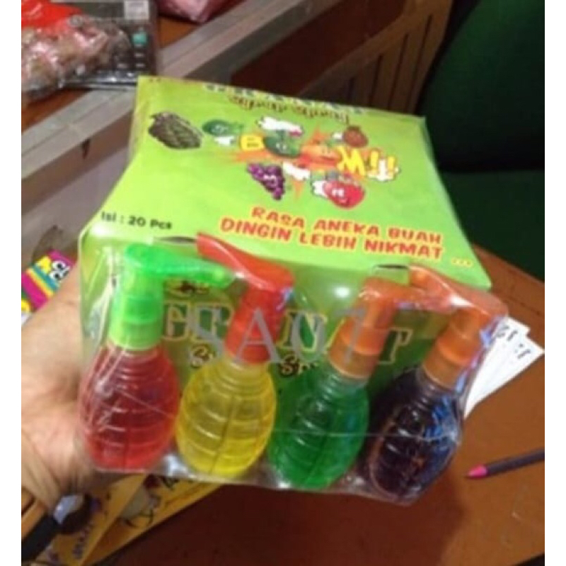 Permen Semprot, Syrup Spray Minuman Semprot Aneka Rasa Buah ( 20 pcs x 30ml )