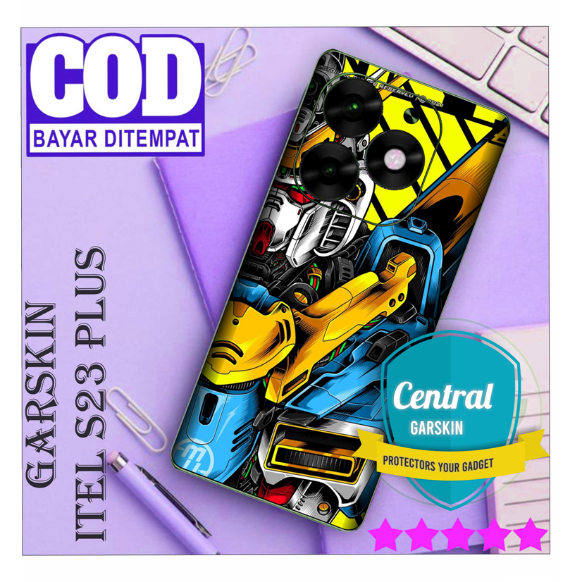 GARSKIN SKIN HP ITEL S23 PLUS  CUSTOM GAMBAR - ISI 2PCS - SKIN CASE ITEL S23 PLUS