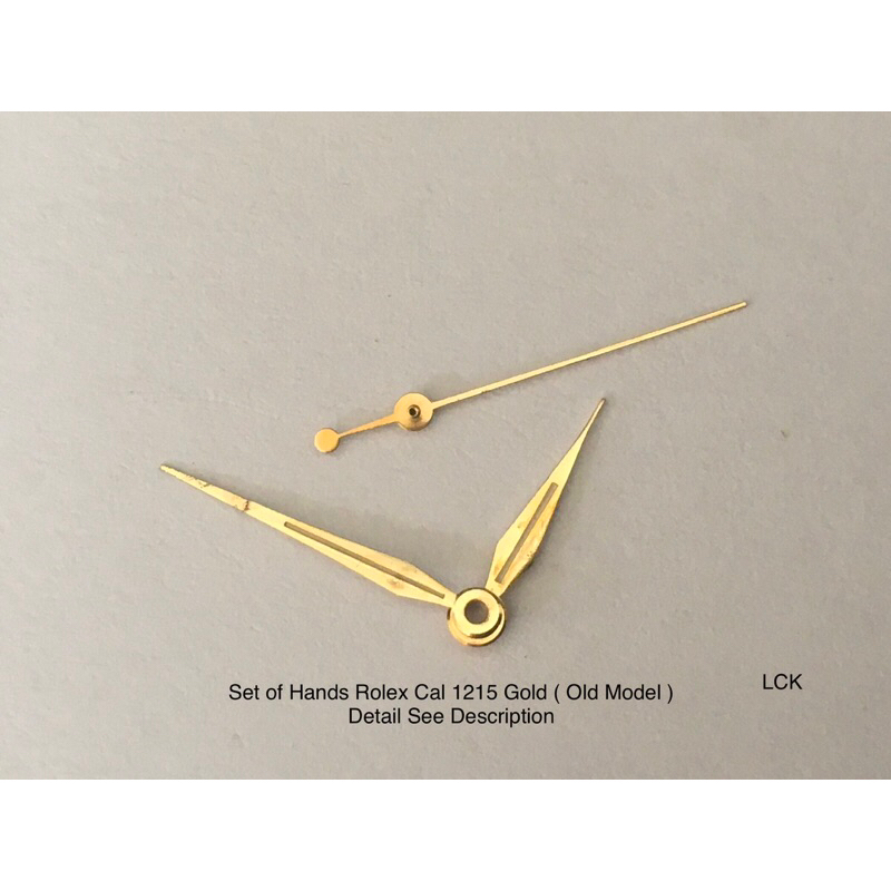 Rolex Set of Hands 1215 ( Old Model ) New Old Stok Gold Hands for Cal 1215 / Jarum Jam Tangan Rolex 