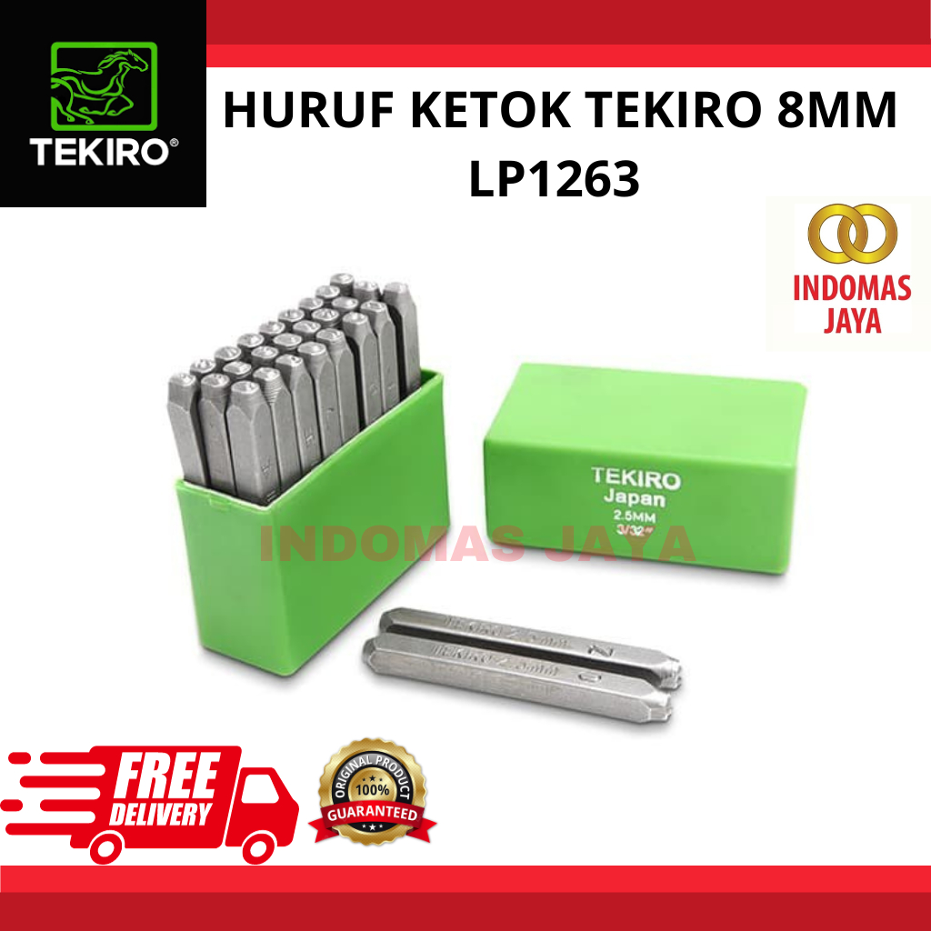 TEKIRO HURUF KETOK 8 MM / HURUF KETOK / TOOLS / ALAT PERKAKAS TEKIRO HURUF KETOK 8 M GT-LP1263