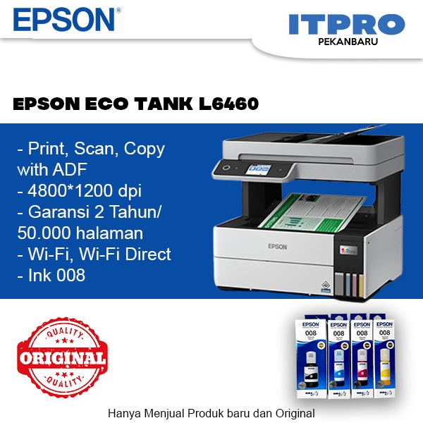 NEW EPSON ECOTANK L6460 PRINTER MULTIFUNGSI F4