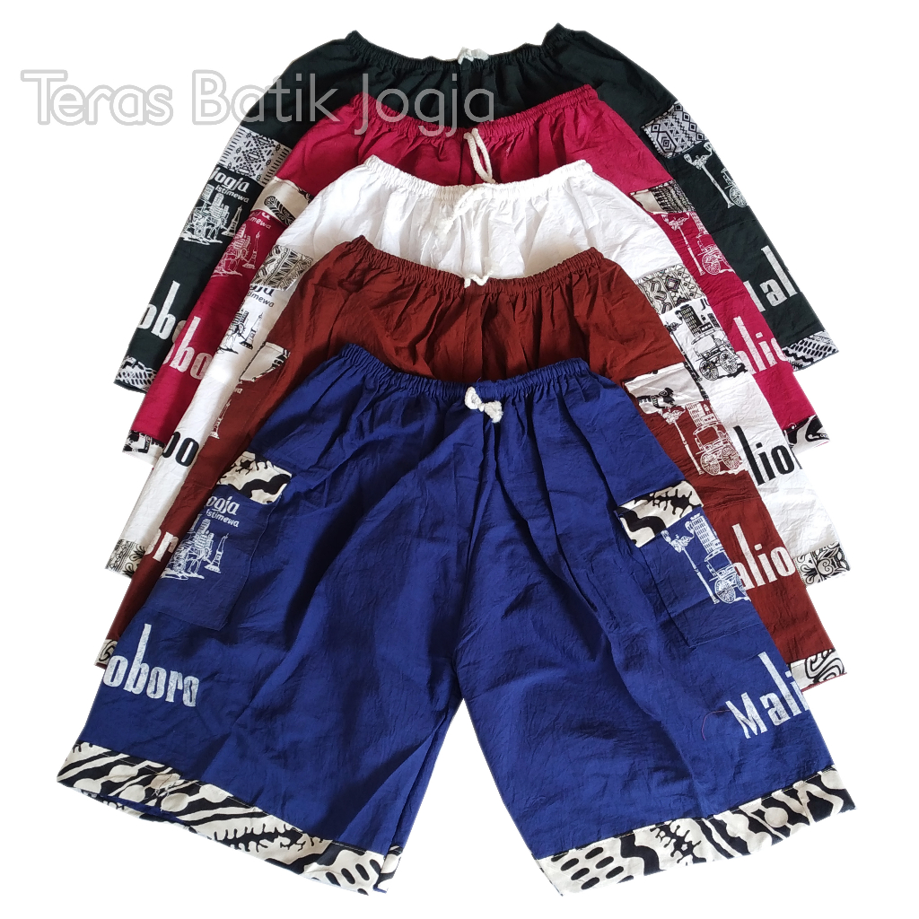 Celana Pendek Malioboro Jogja Yogya Pria Wanita Selutut Celana Khas Jogja