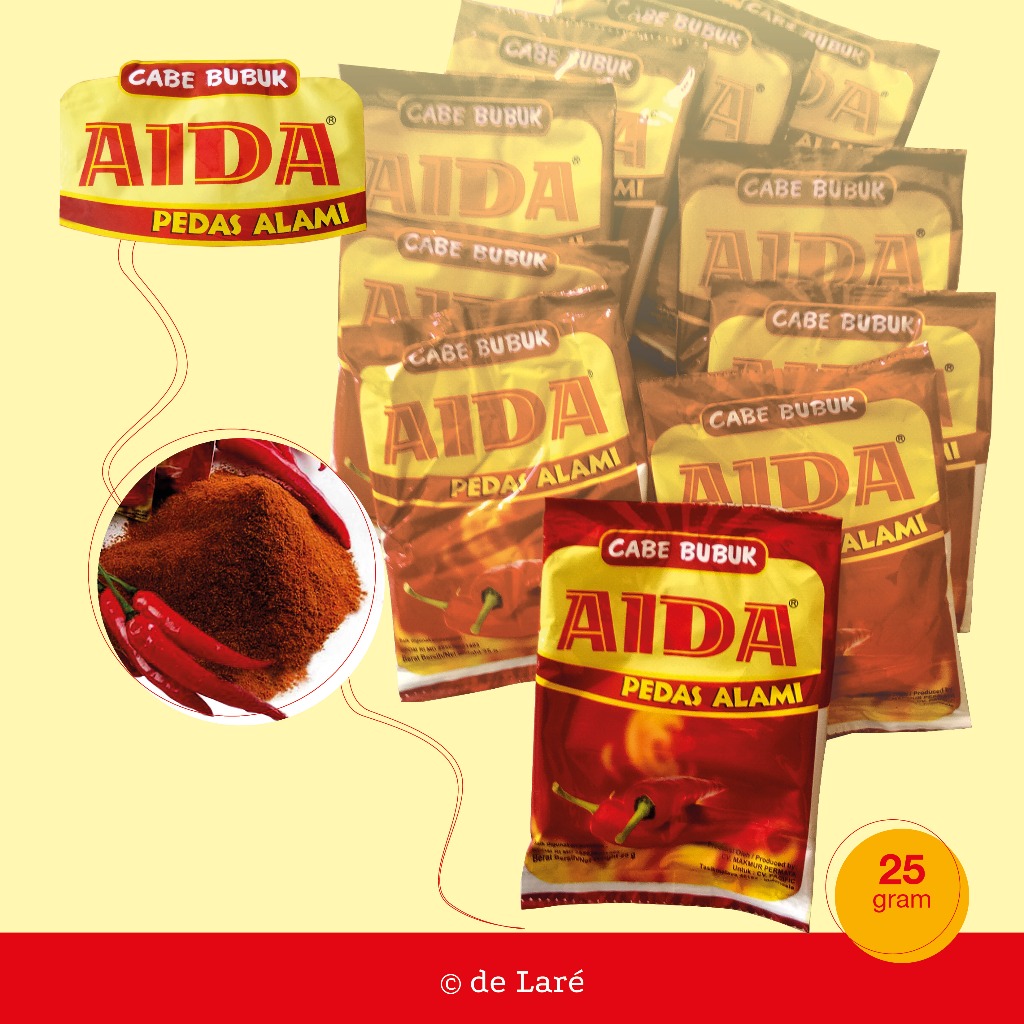 

Cabe Bubuk AIDA I Pedas Alami I 25 gram