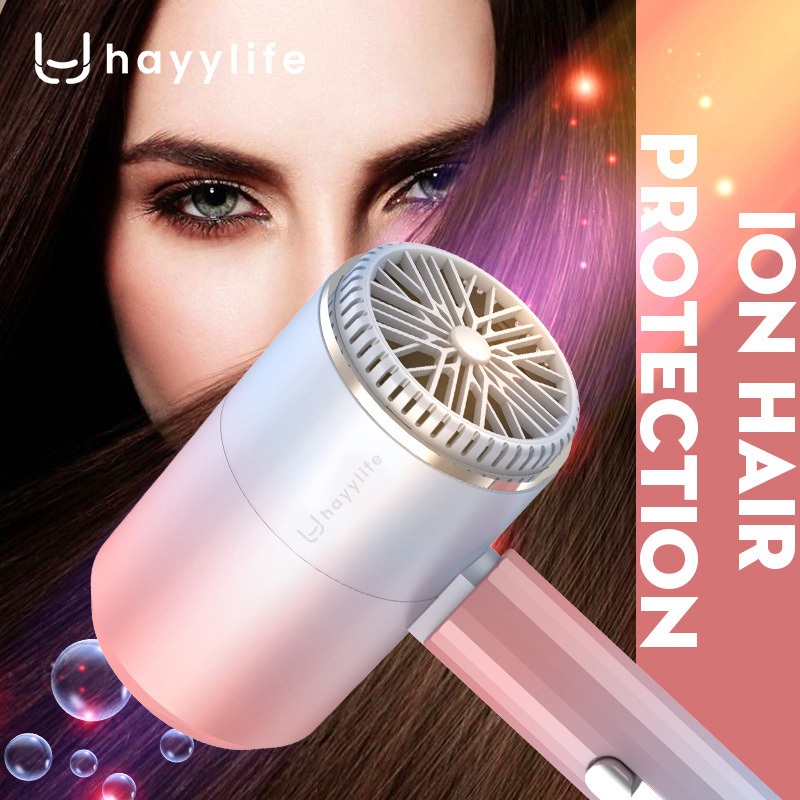 Select x Hayylife Hairdryer Lipat  -  Angin kuat tidak bising blueray pengering rambut HL-DBA595